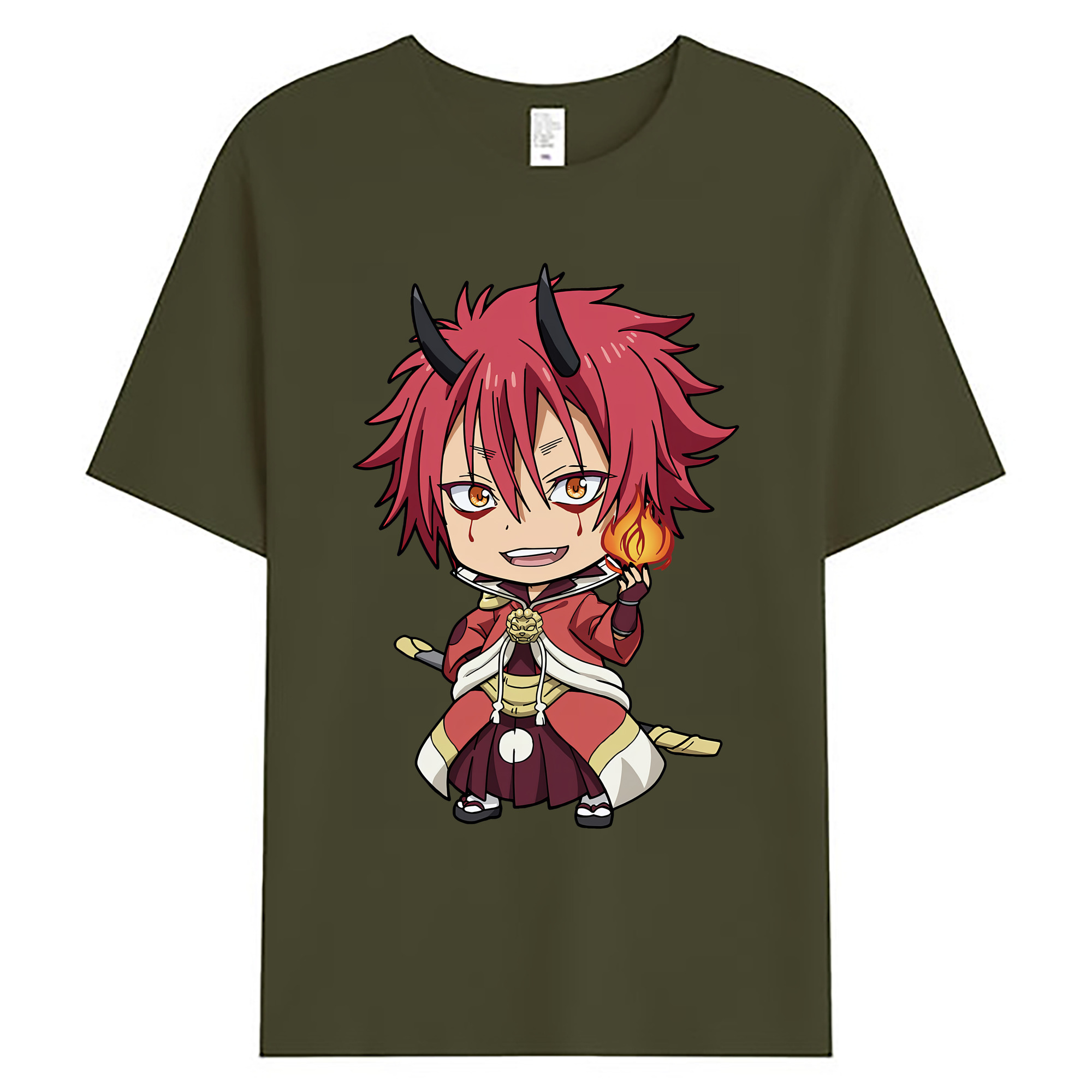 （画像用） 転スラ Regarding Reincarnated to Slime 綿100％ メンズ半袖Tシャツ｜肌触りやわらか＆通気性